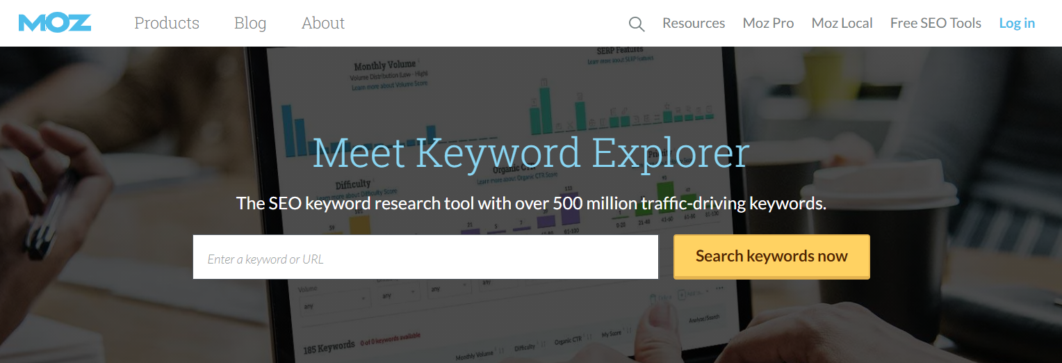 Công cụ nghiên cứu từ khoá Moz Keyword